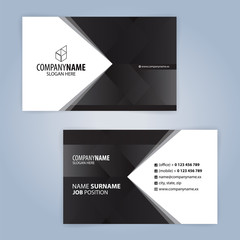 White and Black modern business card template, Illustration Vector 10