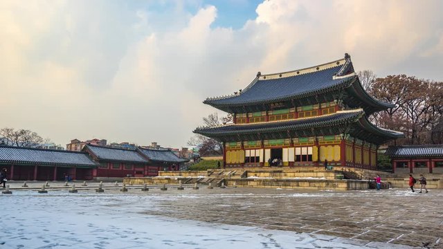 Timelapse of Changdeokgung Palace in Seoul city, South Korea Time Lapse 4K