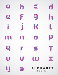 Alphabet Modern Design collection. Retro Type Font Disco,