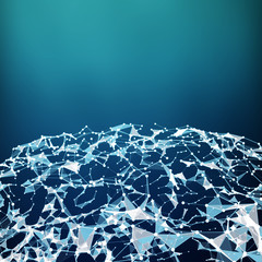 Connections and datas exchanges over the planet Earth 3D rendering