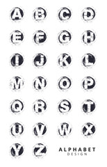 Alphabet Modern Design collection. Retro Type Font Disco,