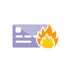 Fire Card Logo Icon Design