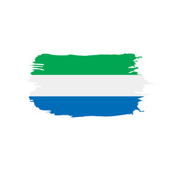 Fototapeta premium Sierra Leone flag, vector illustration