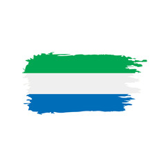 Sierra Leone flag, vector illustration