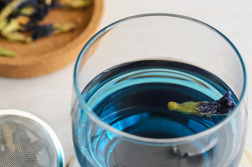 Butterfly pea flower tea is caffeine free herbal tea and retains  many of the medicinal properties of the Clitoria ternatea plant. This exotic blue pea tea also named Cordofan pea or Asian pigeon