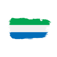 Sierra Leone flag, vector illustration
