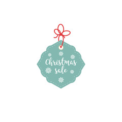 Fototapeta na wymiar Retail Sale Tags and Clearance Tags. Festive christmas design with snowflakes.