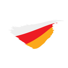 South Ossetia flag, vector illustration