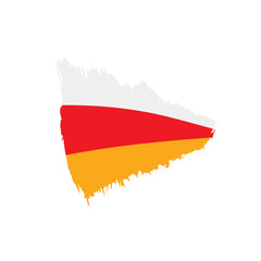 Obraz premium South Ossetia flag, vector illustration