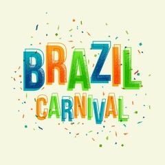 Brazil carnival party with colorful letter