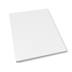 Blank Cover Of Magazine, Book, Booklet, Brochure. Illustration Isolated On White Background. Mock Up Template Ready For Your Design. Vector EPS10
