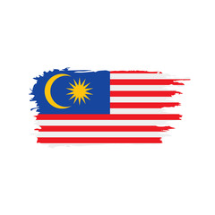 Malaysia flag, vector illustration