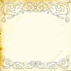 Vector baroque of vintage elements for design. 