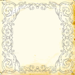 Vector baroque of vintage elements for design. 