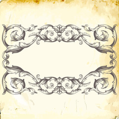 Vector baroque of vintage elements for design. 
