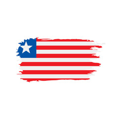 Liberia flag, vector illustration