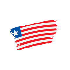 Liberia flag, vector illustration