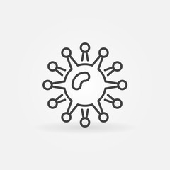 Virus bacteria vector concept icon or symbol