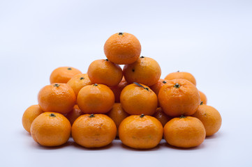 oranges fruit isolated in white background