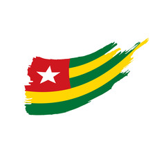togo flag, vector illustration