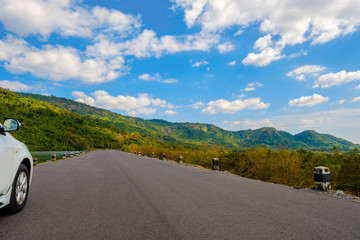 high mountains peaks range clouds in fog scenery landscape national park view outdoor  at Chiang Rai, Chiang Mai Province, Thailand