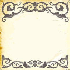 Vector baroque of vintage elements for design. 