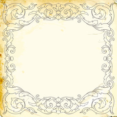 Fototapeta premium Vector baroque of vintage elements for design. 