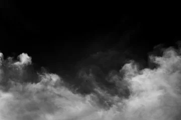 Foto op Plexiglas Rook Wolken over zwart.