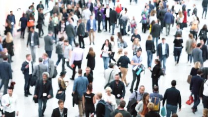 blurred crowd of people business concept