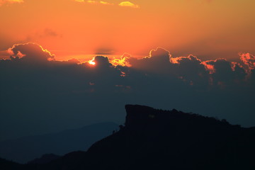 sunset mountain Thailand