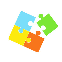 Jigsaw puzzle symbol icon vector illustration graphic design 