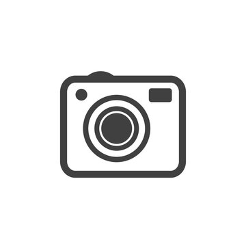 Photo video camera icon isolated on white background. Vector illustration.
