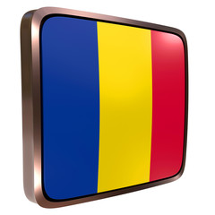 Fototapeta premium Republic of Chad flag icon