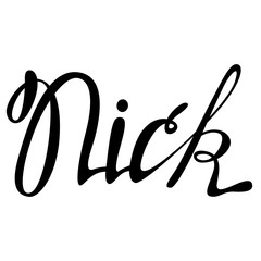 Nick name lettering
