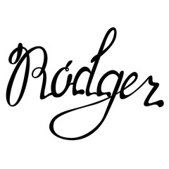 Rodger name lettering
