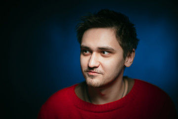 Fototapeta premium emotional young man photo in studio