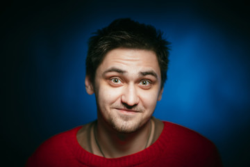 Fototapeta premium emotional young man photo in studio