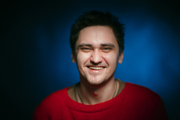 emotional young man photo in studio