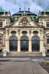 Fototapeta na wymiar Facade of of Belvedere Palace in Vienna, Austria