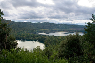 Monticchio lakes in Basilicata, Italy