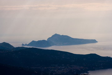 Capri seen from Mount Faito