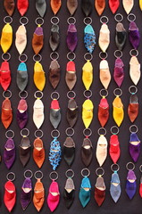 Colorful keychains for sale in Marrakech, Morocco