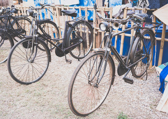 Fototapeta na wymiar Old rusty vintage bicycle