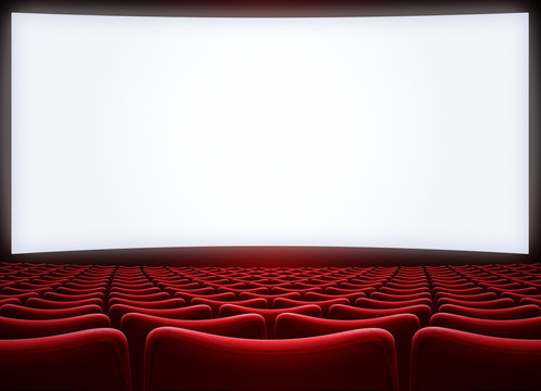 movie theater screen backgound 3d illustration