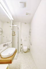 Interior design stylish bathroom luxury house.