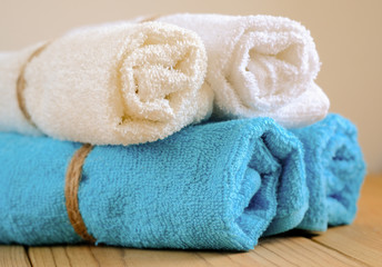 Obraz na płótnie Canvas Rolled towels