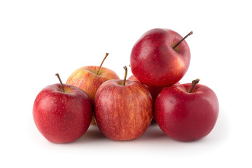 Red apples isolated on a white background