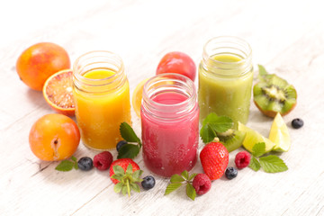 Fototapeta na wymiar assorted fruit juice
