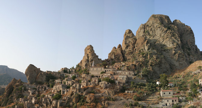 Pentidattilo is an abandoned village in Greek Calabrian