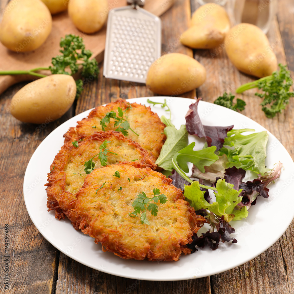 Canvas Prints fried potato cake